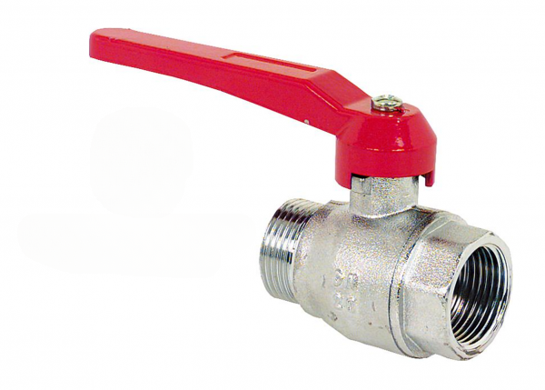 Messing Kugelhahn mit Hebelgriff IG/AG mit Innengewinde x Aussengewinde, Metall Kugelhahn